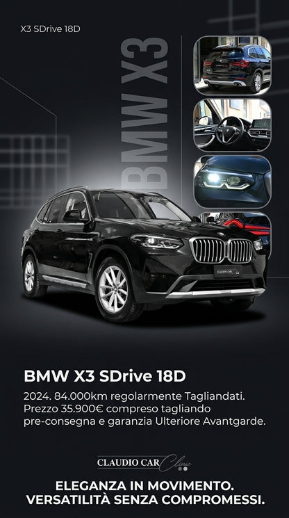 𝐁𝐌𝐖 𝐗3 sDrive 18D 2024